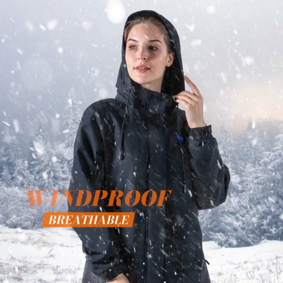 Electric Heated Jacket with Portable Power Bank IUREK Unisex Winter Outdoor - Picture 4 of 10